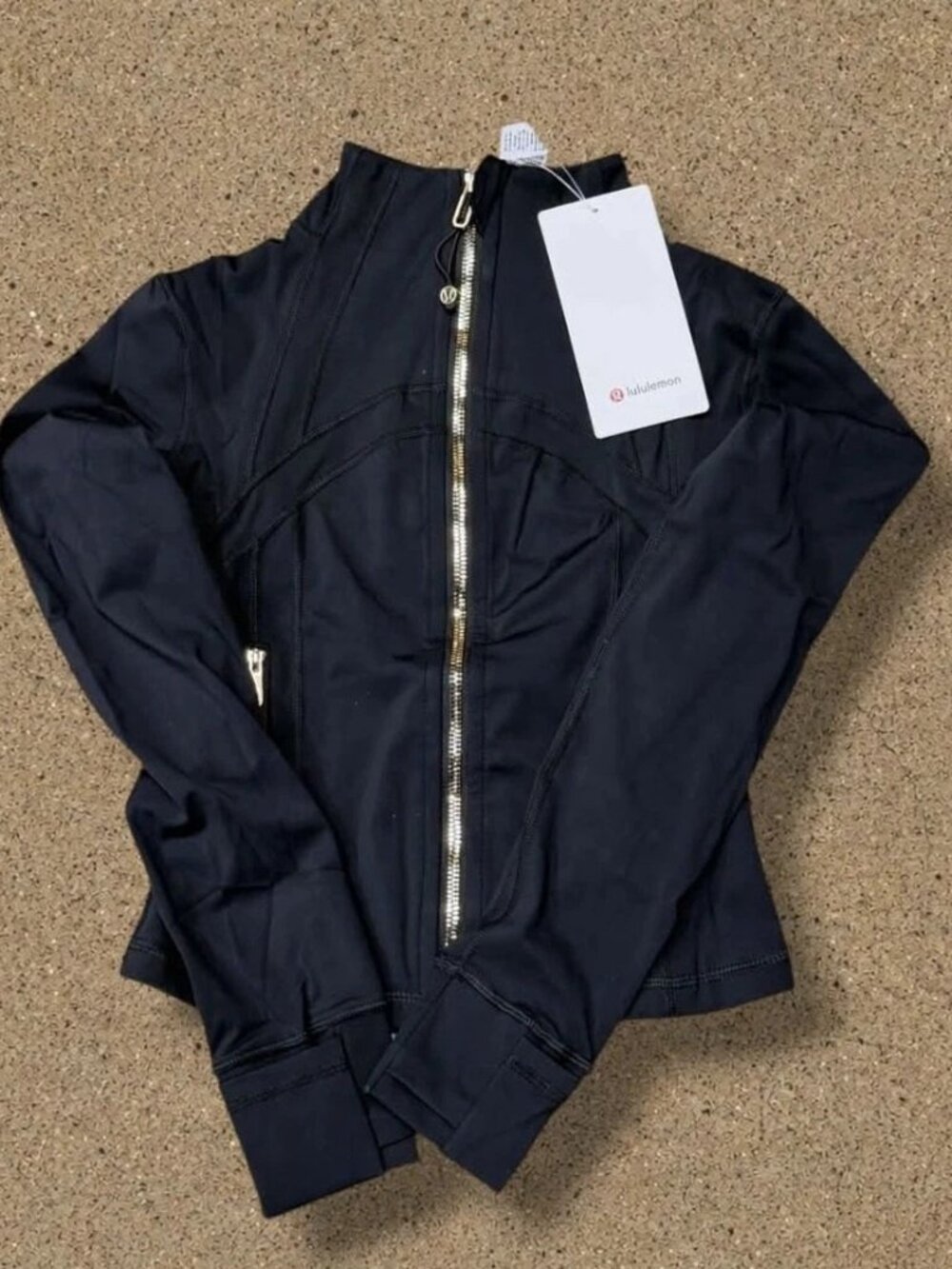 Lululemon Black Cropped Nulu Jacket and Short Set SIZE 6